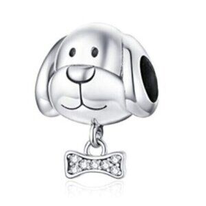 Pandora Dog Charm 925 Sterling Silver Charm Compatible with Pandora NEW